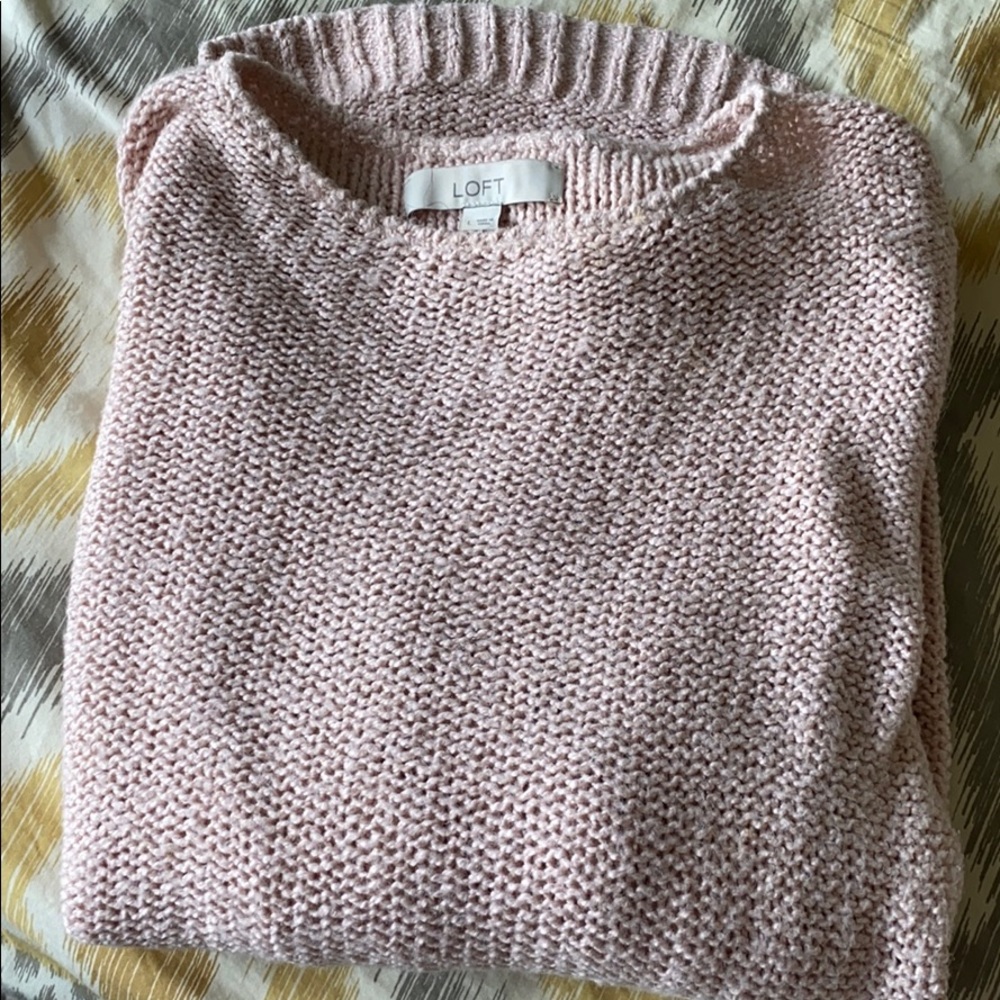 Soft pink Loft sweater